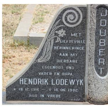 JOUBERT Hendrik Lodewyk 1916-1982