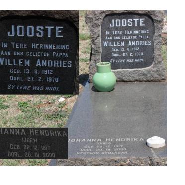 JOOSTE Willem Andries 1912-1970 &amp; Johanna Hendrika 1917-2000