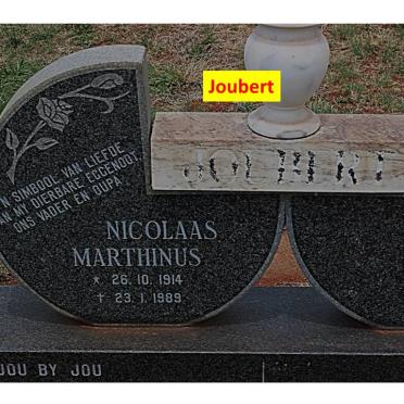 JOUBERT Nicolaas Marthinus 1914-1989
