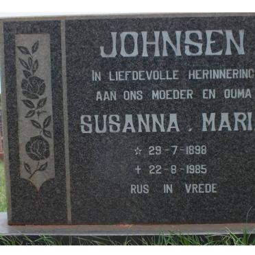 JOHNSEN Susanna Maria 1898-1985