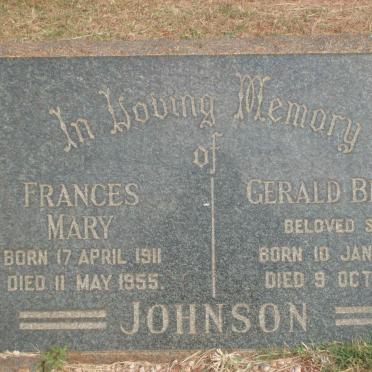 JOHNSON Frances Mary 1911-1955 :: JOHNSON Gerald Bruce 1943-1961