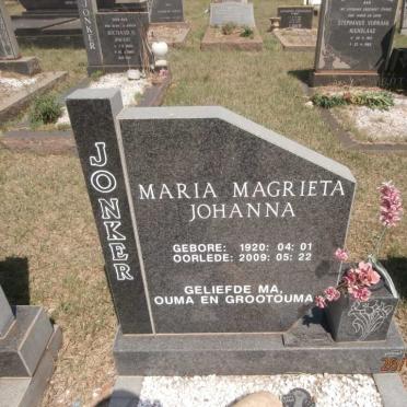 JONKER Maria Magrieta Johanna 1920-2009