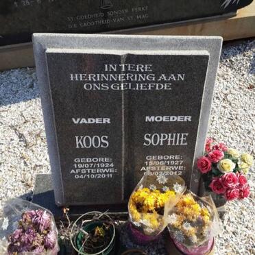 ? Koos 1924-2011 &amp; Sophie 1927-2012