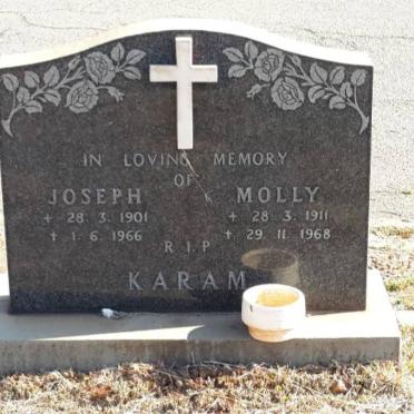 KARAM Joseph 1901-1966 &amp; Molly 1911-1968