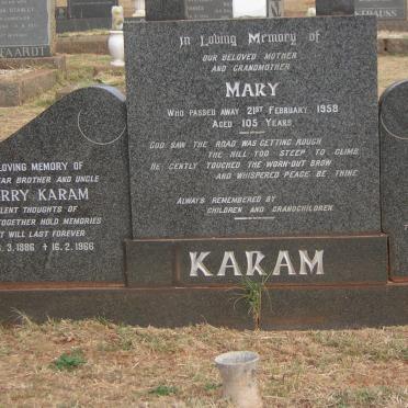 KARAM Mary -1958 :: KARAM Harry 1886-1966 :: KARAM Michael 1895-1978