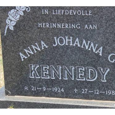 KENNEDY Anna Johanna G. 1924-1981