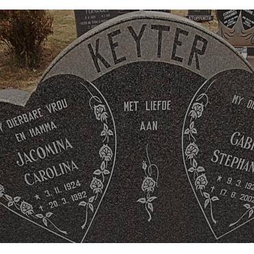 KEYTER Gabriel Stephanus P. 1922-2002 &amp; Jacomina Carolina 1924-1992