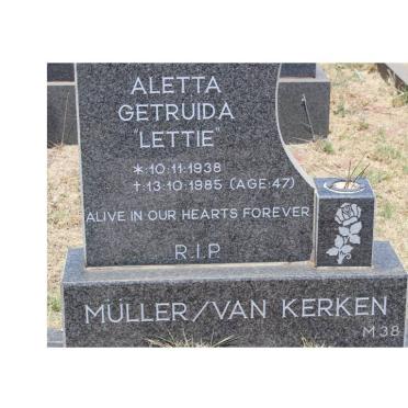 KERKEN Aletta Getruida Muller, van 1938-1985