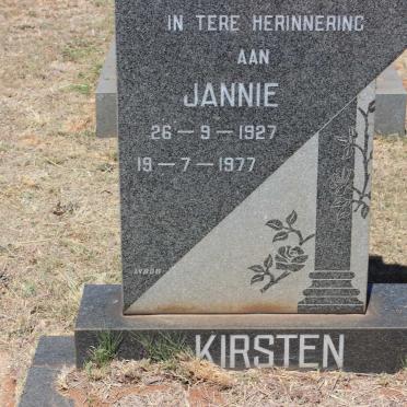 KIRSTEN Jannie 1927-1977