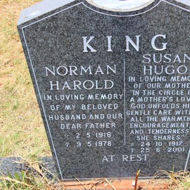 KING Norman Harold 1916-1978 &amp; Susan Hugo 1917-2001