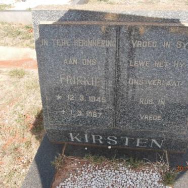 KIRSTEN Frikkie 1945-1967