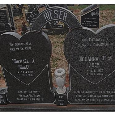 KIESER Michael J. 1930-1991 &amp; Johanna M.S. 1932-2004