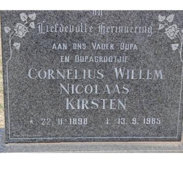 KIRSTEN Cornelius Willem Nicolaas 1898-1985