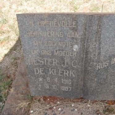 KLERK Hester J.C., de 1916-19?7