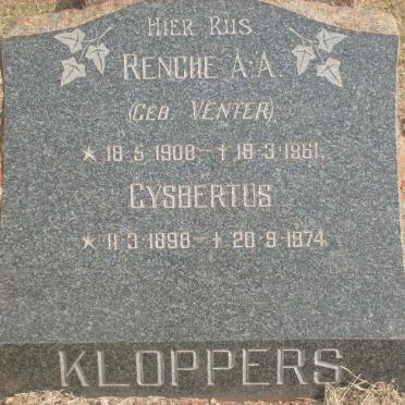 KLOPPERS Gysbertus 1898-1974 &amp; Renche A.A. VENTER 1908-1961