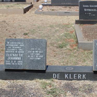 KLERK Sarel Jacobus, de 1902-1997 &amp; Elizabeth Johanna 1906-1978