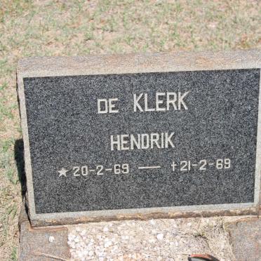 KLERK Hendrik, de 1969-1969