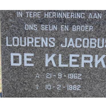 KLERK Lourens Jacobus, de 1962-1982
