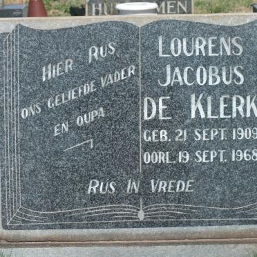 KLERK Lourens Jacobus, de 1909-1968