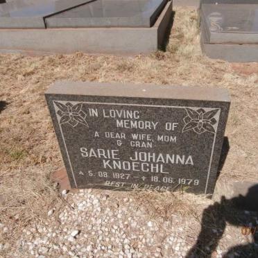 KNOECHL Sarie Johanna 1927-1979