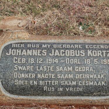 KORTZEN Johannes Jacobus 1914-1957