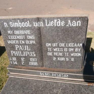 KRUGER Paul Philipus 1917-1988