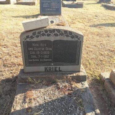KRIEL Deon 1920-1952