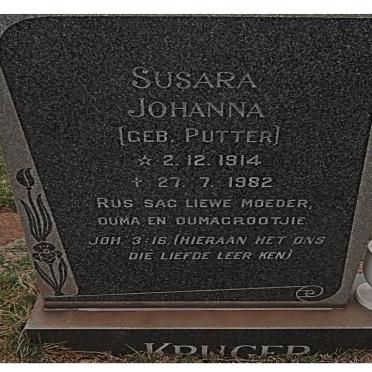 KRUGER Susara Johanna nee PUTTER 1914-1982