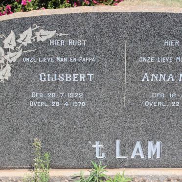 LAM Gijsbert, 't 1922-1970 &amp; Anna Maria 1920-1992