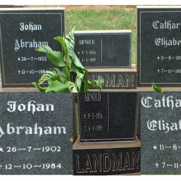 LANDMAN Johan Abraham 1902-1984 &amp; Catharina Elizabeth 1907-1986 :: LANDMAN Arnold 1934-1995