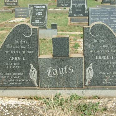 LAUFS Carel F. 1892-1967 &amp; Anna E. 1912-1967