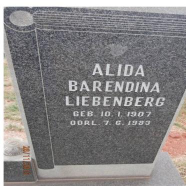 LIEBENBERG Alida Barendina 1907-1983