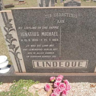 LINDEQUE Ignatius Michael 1930-1969