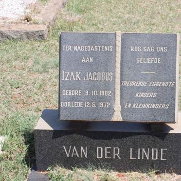 LINDE Izak Jacobus, van der 1902-1972