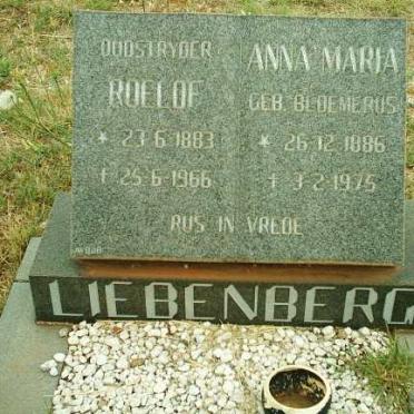 LIEBENBERG Roelof 1883-1966 &amp; Anna Maria BLOEMERUS 1886-1975