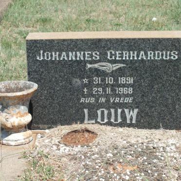 LOUW Johannes Gerhardus 1891-1968