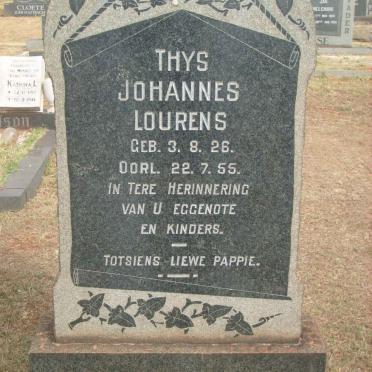 LOURENS Thys Johannes 1926-1955