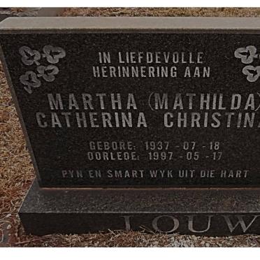 LOUW Martha Catherina Christina 1937-1997