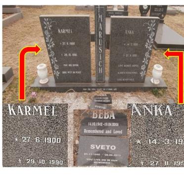 MARUSICH Karmel 1900-1990 &amp; Anka 1909-1998 :: MARUSICH Beba 1942-2008 :: MARUSICH Sveto 1940-2013