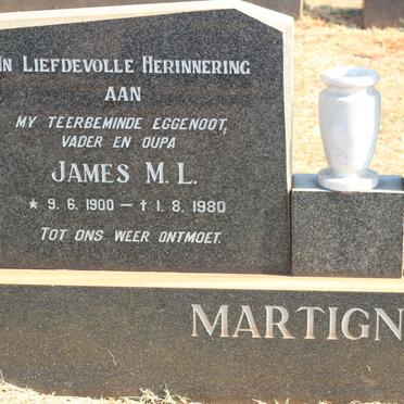 MARTIGNONE James M.L. 1900-1980