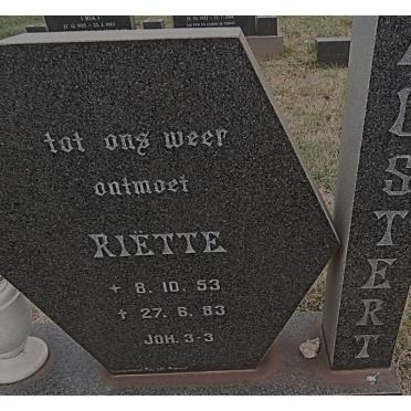 MOSTERT Riëtte 1953-1983