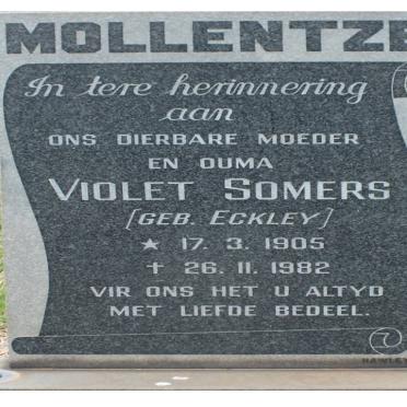 MOLLENTZE Violet Somers nee ECKLEY 1905-1982