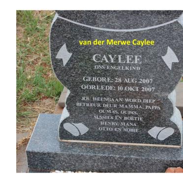 MERWE Caylee, van der 2007-2007