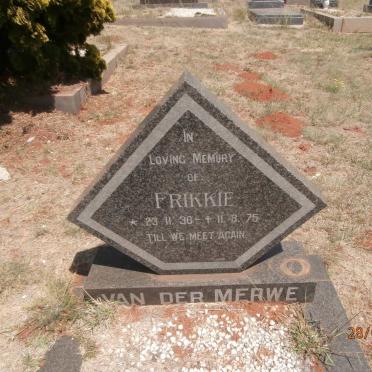 MERWE Frikkie, van der 1930-1975