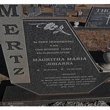 MERTZ Magritha Maria Johanna 1928-1999