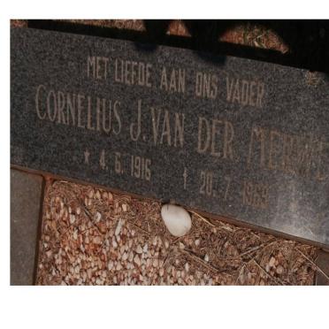 MERWE Cornelius J., van der 1916-1969