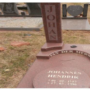 MERWE Johannes Hendrik, van der 1957-1996
