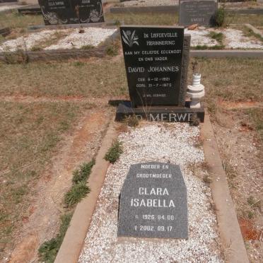 MERWE David Johannes, v.d. 1921-1979 &amp; Clara Isabella 1926-2002
