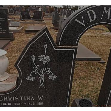 MERWE Christina W., v.d. 1923-1991