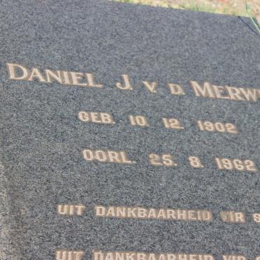 MERWE Daniel J., v.d. 1902-1962